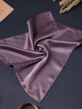 Purple Solid Silk Pocket Square - TOSSIDO