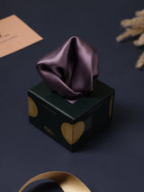 Purple Solid Silk Pocket Square - TOSSIDO