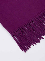 Purple Solid Woolen Muffler - TOSSIDO