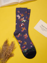 Purple Songbird Socks - TOSSIDO