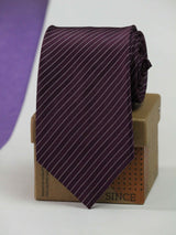 Purple Stripe Woven Necktie - TOSSIDO