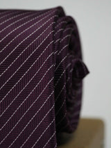 Purple Stripe Woven Necktie - TOSSIDO