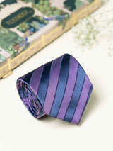 Purple Stripes Broad + Long Necktie - TOSSIDO