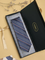 Purple Stripes Woven Silk Necktie - TOSSIDO