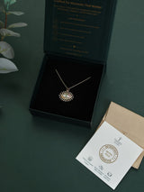 Rainbow Evil Eye Sun Pendant Necklace