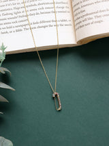 Rainbow Safety Pin Pendant Necklace