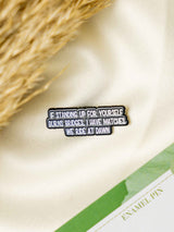 Rebellious Typography Enamel Pin - TOSSIDO