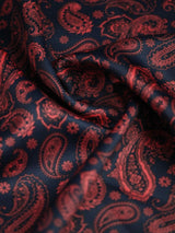 Red & Blue Paisley Pocket Square - TOSSIDO
