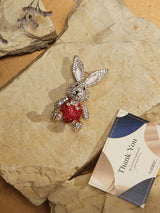 Red Bunny Brooch - TOSSIDO