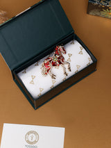 Red Carousel Horse Brooch - TOSSIDO