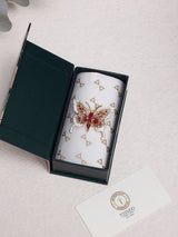 Red & Cream Crystal Butterfly Brooch - TOSSIDO