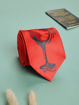 Red Hand - Painted Woven Necktie - TOSSIDO