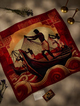 Red Kochi Fishermen City Scarf - TOSSIDO
