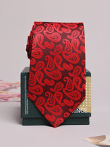 Red Paisley Necktie - TOSSIDO