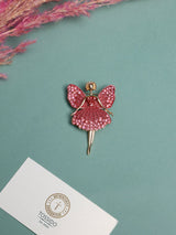 Red & Pink Crystal Fairy Brooch - TOSSIDO