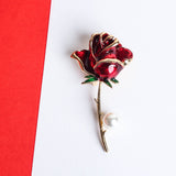 Red Rose Brooch - TOSSIDO