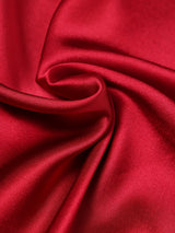 Red Solid Silk Pocket Square - TOSSIDO