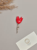 Red Tulip Brooch - TOSSIDO