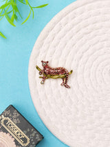 Regal Leopard Enamel Brooch