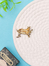 Regal Leopard Enamel Brooch