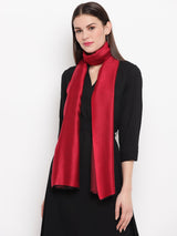 Reversible Modal Silk Stole – Red & Maroon - TOSSIDO