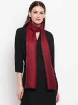 Reversible Modal Silk Stole – Red & Maroon - TOSSIDO