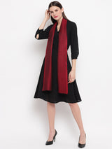 Reversible Modal Silk Stole – Red & Maroon - TOSSIDO