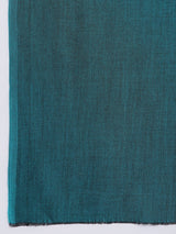 Reversible Modal Silk Stole – Teal & Deep Green | Tossido
