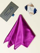 Rich Magenta Pink Satin Pocket Square - TOSSIDO