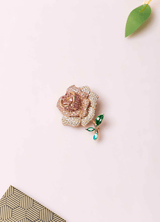 Rose Crystal Brooch - TOSSIDO