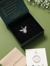 Rose Gold Bird in Flight Pendant - TOSSIDO