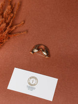Rose Gold Heart Hands Brooch - TOSSIDO