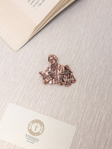 Rose Gold Lawyer Scales of Justice Brooch - TOSSIDO