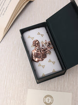 Rose Gold Scholar Scales of Justice Brooch - TOSSIDO