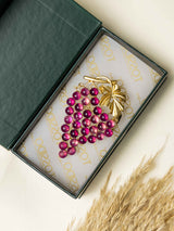 Royal Amethyst Grape Cluster Brooch