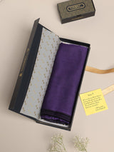 Royal Amethyst Modal Silk Stole - TOSSIDO