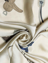 Royal Equestrian Printed Satin Neckerchief - TOSSIDO