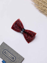 Ruby Red Studded Bowtie Brooch - TOSSIDO