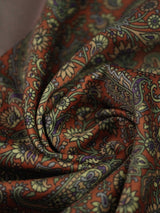 Rust Brown Paisley Pocket Square - TOSSIDO