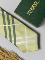 Sage Grid Necktie - TOSSIDO