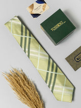 Sage Grid Necktie - TOSSIDO