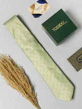 Sage Paisley Necktie - TOSSIDO