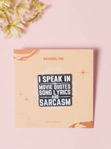 Sarcasm Typography Enamel Pin - TOSSIDO