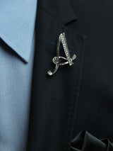 Silver Alphabet A Brooch - TOSSIDO