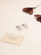 Silver Alphabet E Cufflink