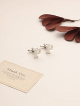 Silver Alphabet P Cufflink