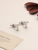 Silver Alphabet T Cufflink - TOSSIDO