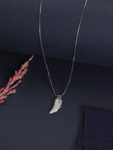 Silver Angel Wing Pendant Necklace - TOSSIDO