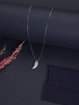 Silver Angel Wing Pendant Necklace - TOSSIDO
