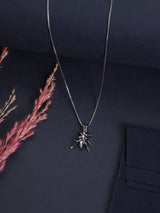 Silver Ant Pendant Necklace - TOSSIDO